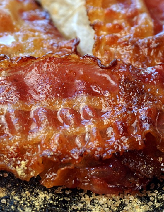 Karamellisierter Bacon