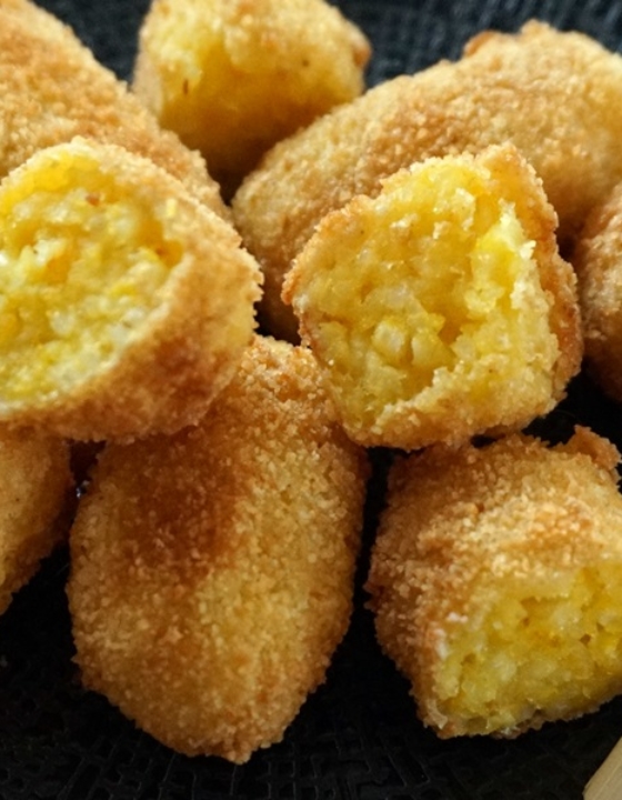 Goldene Risotto-Kroketten